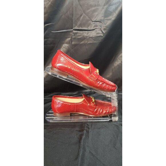 Sam Edelman Womens Lucca Bit Leather Loafer (Deep Scarlet) Size 5M - Picture 7 of 9